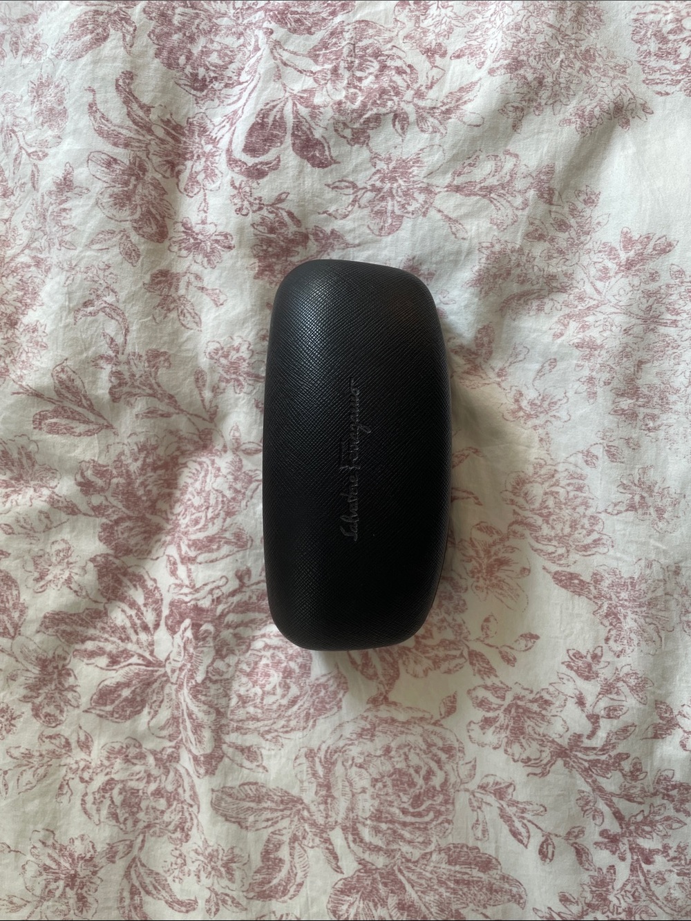 Salvatore Ferragamo Black Textured Protective Eyewear Case